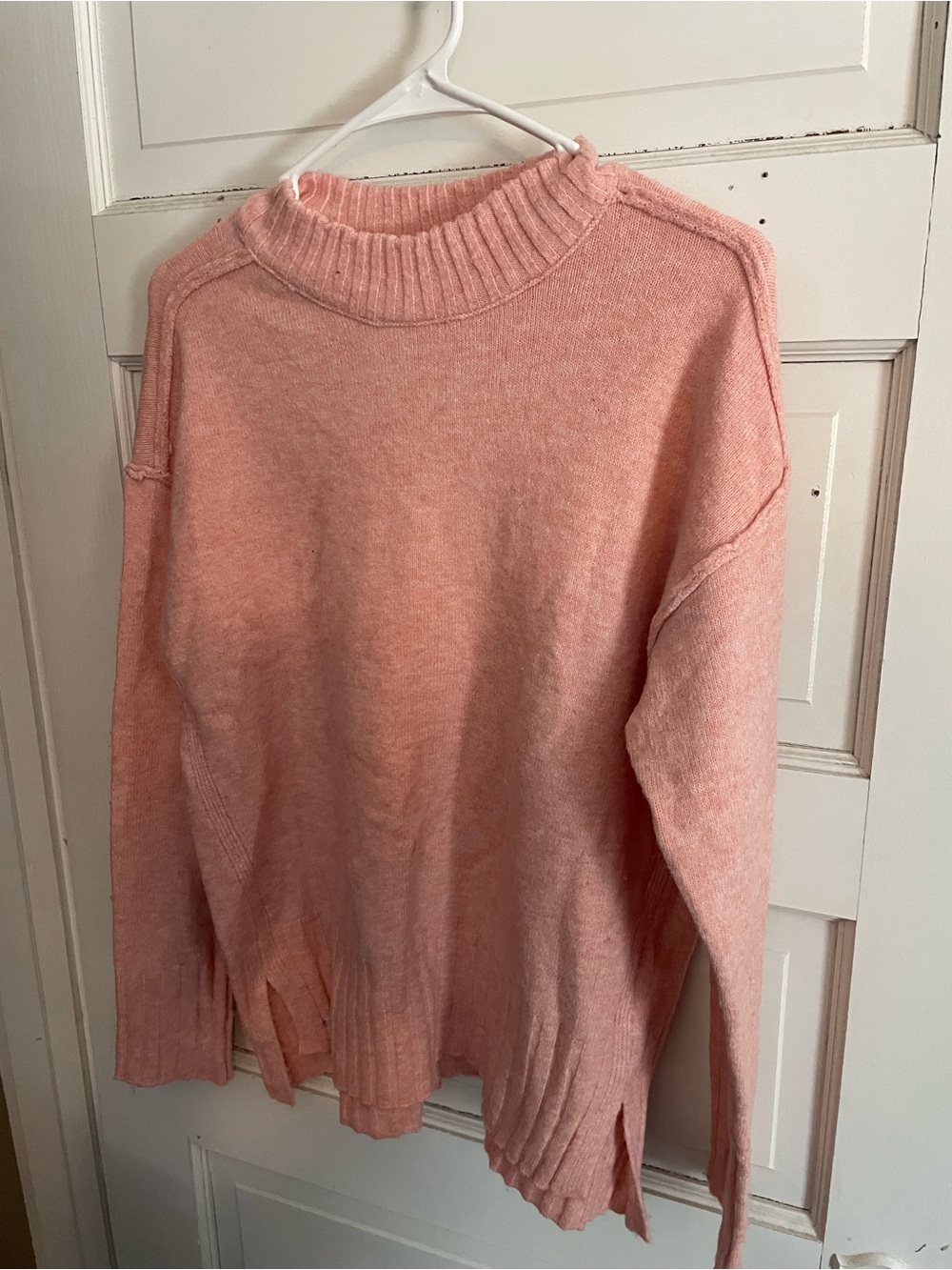 Jessica Simpson Pink Ribbed Mock-Neck Sweater